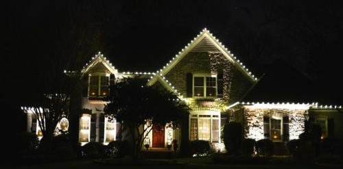 this image shows christmas light rentals in El Dorado Hills, CA